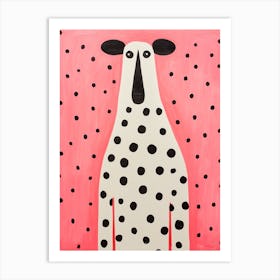 Pink Polka Dot Sheep Art Print