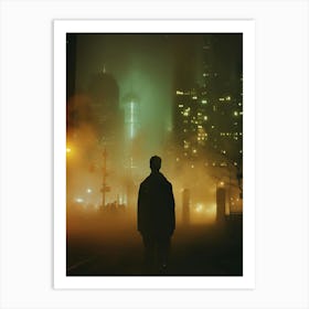 City lights, silent night Art Print