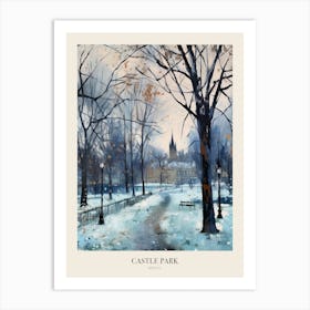 Winter City Park Poster Castle Park Bristol 4 Art Print