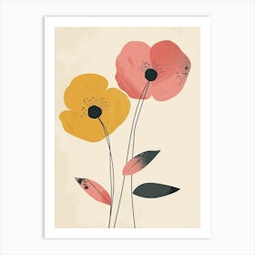 Baltimore Flower Market Boho Minimalist Style Art Print