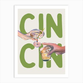 Cin Cin Retro Bar Cart Kitchen Vintage 5 Poster