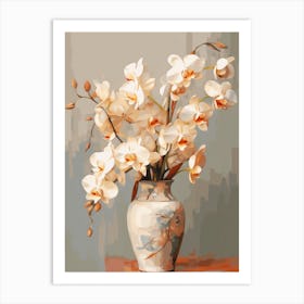 Peacock Orchid Flower Still Life Painting 3 Dreamy Art Print