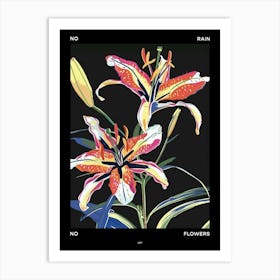 No Rain No Flowers Poster Lily 5 Art Print