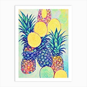 Pineapple Vintage Sketch Fruit Art Print