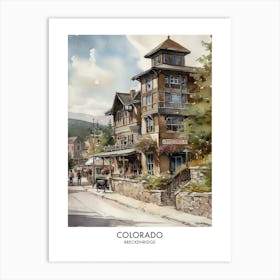 Breckenridge Colorado 2 Watercolor Travel Poster Art Print