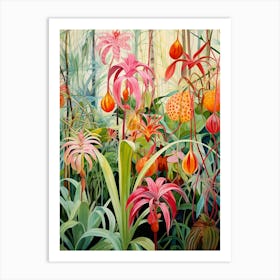 Tropical Plant Painting Spider Plant 2 Art Print