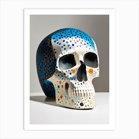 Skull With Terrazzo Patterns Matisse Style Art Print