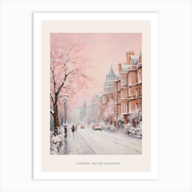 Dreamy Winter Painting Poster London United Kingdom 8 Art Print