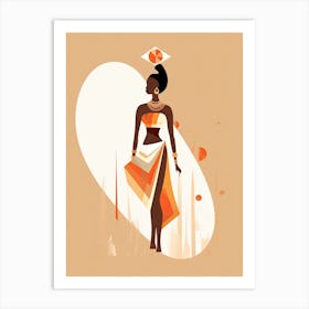 Minimalist Impressions: African Tribal Traditions 1 Art Print