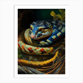 Eastern Rat Snake Painting Art Print