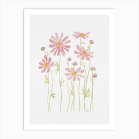 Pink Lemonade Daisies Art Print