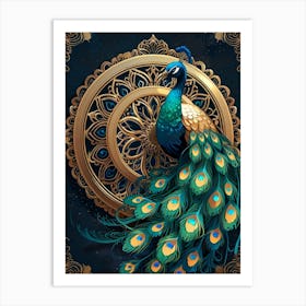 Peacock Painting 7 Art Print