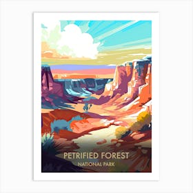 Petrified Forest National Park Travel Poster Illustration Style 3 Art Print