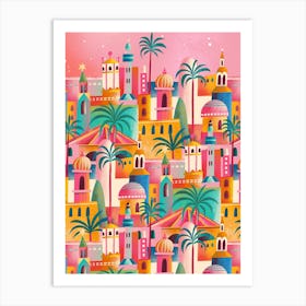 Marrakesh Colorful View Art Print