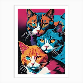 Three Cats Art Print