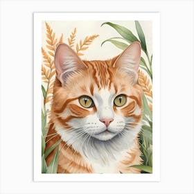 Orange Tabby Cat Art Print