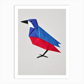Bluebird 3 Origami Bird Art Print