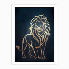 Gold Lion Art Print