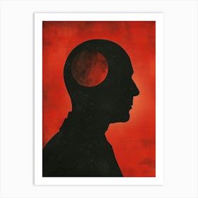 Silhouette Of A Man 3 Art Print