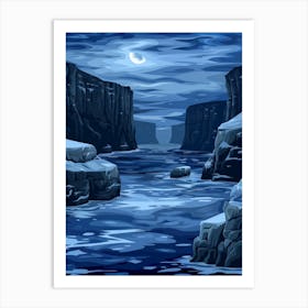 Night In The Iceland Art Print