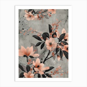 Asian Flowers 1 Art Print