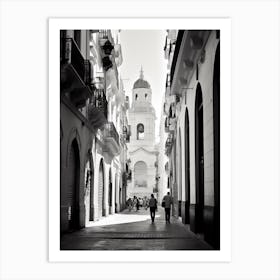 Cadiz, Spain, Black And White Analogue Photography 7 Art Print