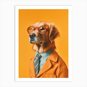 A Golden Retriever Dog 7 Art Print