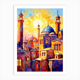 Hagia Sophia Ayasofya Pixel Art 11 Art Print