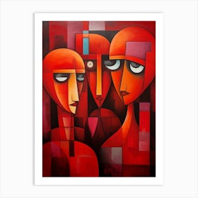 Cubist Abstract Geometric Illustration 5 Art Print