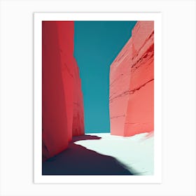 Red Cliffs, Minimalism Art Print