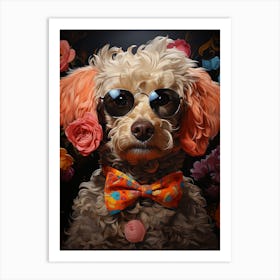 Poodle With Sunglasses Art Print