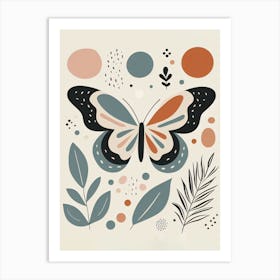 Boho Minimalist Butterfly Poster 4 Art Print