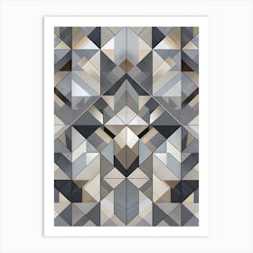 Technology Abstract Geometric Pattern 7 Art Print