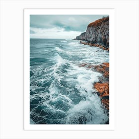 Cliffs And Waves Art Print