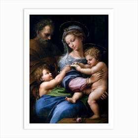 Madonna Of The Rose, Raphael Art Print