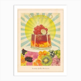 Fruity Jelly Retro Collage 1 Poster Art Print