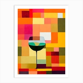 Japanese Paul Klee Inspired Abstract Cocktail Poster Art Print