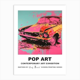 Car Crash Pop Art 2 Art Print