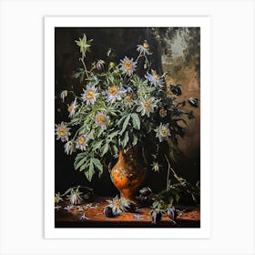 Baroque Floral Still Life Passionflower 2 Art Print