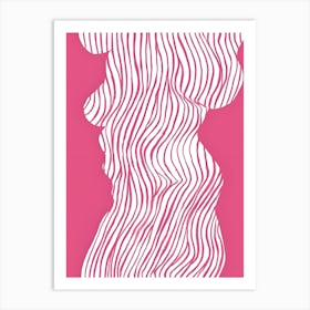 Woman With Wavy Hair Poster