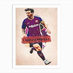 Messi 3 Art Print