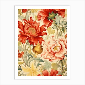 Floral Wallpaper 162 Art Print