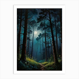 Night In The Forest 14 Art Print