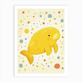 Yellow Manatee 1 Art Print