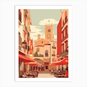 Spain 3 Travel Illustration Art Print