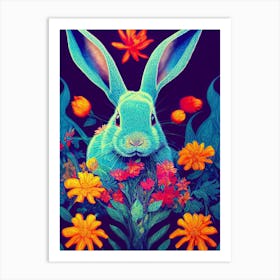 Colorful Rabbit Art Print