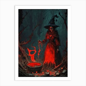 Old Witch In The Woods Art Print