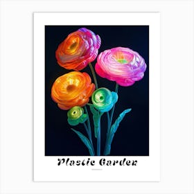 Bright Inflatable Flowers Poster Ranunculus 3 Art Print