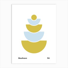 Geometric Bauhaus Poster 58 Art Print