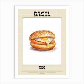 Egg Bagel 4 Art Print